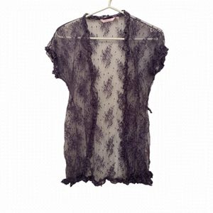 Romantic Purple Lace Kimono Top La Vie en Rose (Size M)
